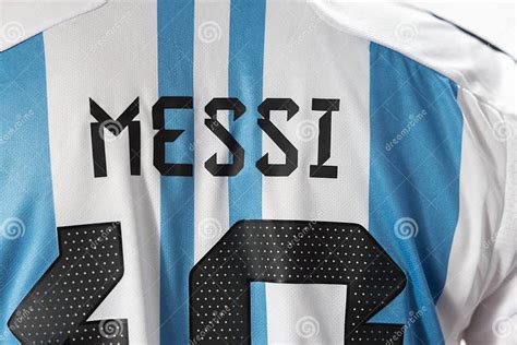 Lionel Messi Name On Argentina Football Kit For Messi Last Match