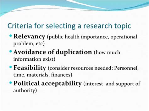 Identification Of Research Topic