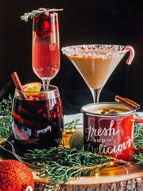It's made with sparkling wine and ginger ale. Festive drinks add to the holiday party atmosphere
