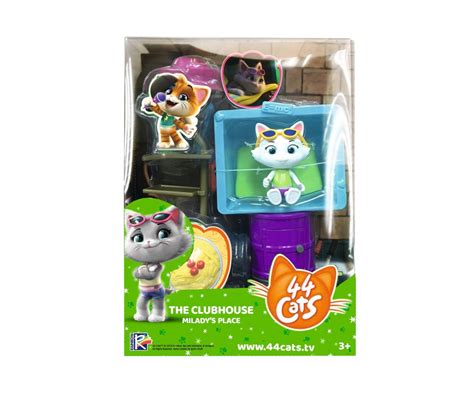 With these cuddly toys representing the cats lampo, milady, pilou and meatball, you can reproduce your favourite scenes! 44 CATS DELUXE PLAYSET/MILADY - 44 Cats - Cuddly toys ...