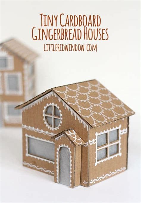 Cardboard Gingerbread Houses Year Round Homeschooling