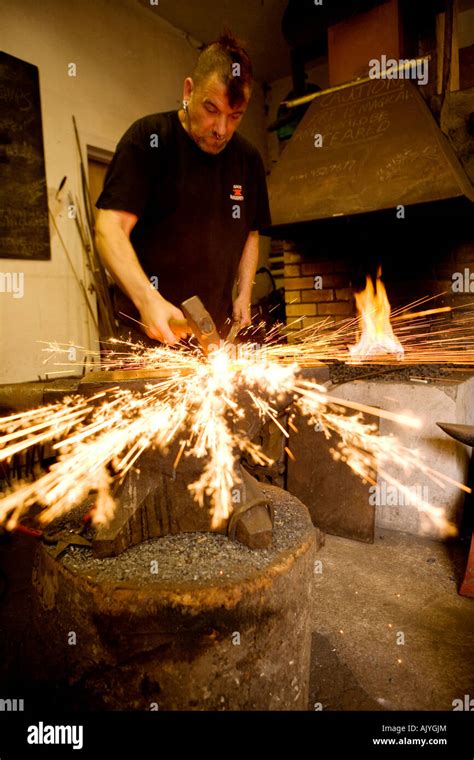 Anvil With Sparks Flying Hi Res Stock Photography And Images Alamy