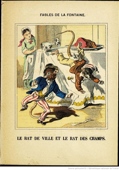 Fables de La Fontaine Images d Épinal Le Rat des ville et le Rat