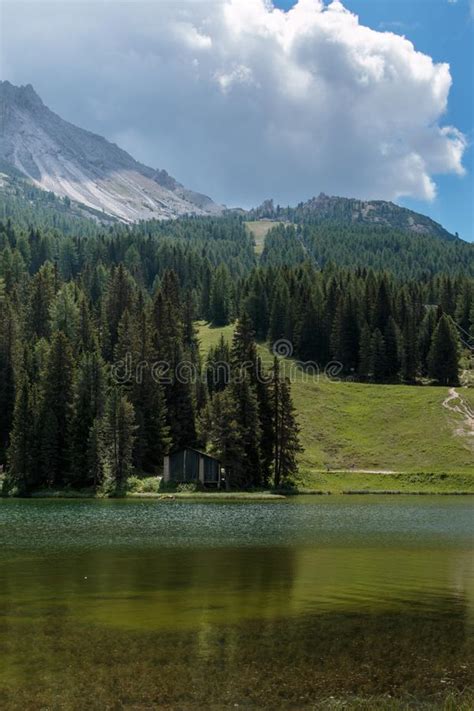 Misurina Lake Italian Dolomites Alps Scenery Stock Photo Image Of