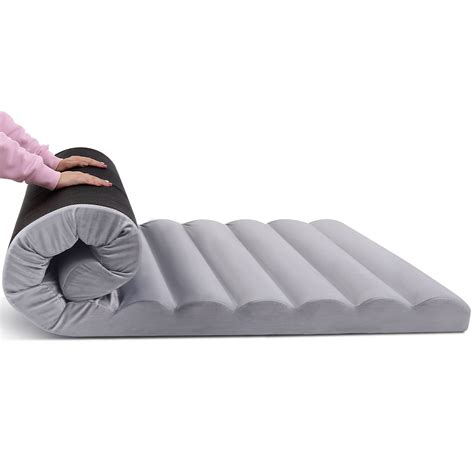 Buy Memory Foam Camping Mattress Pad Sleeping Pad Camp Bed Roll Up