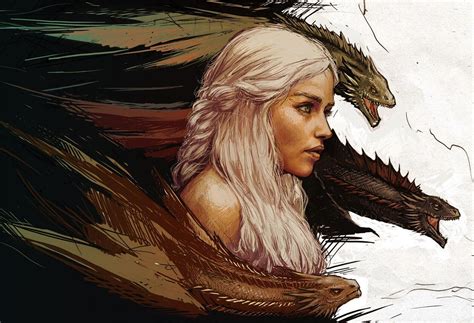 Game Of Thrones Poster Daenerys Targaryen Mother Of Dragons Exclusive