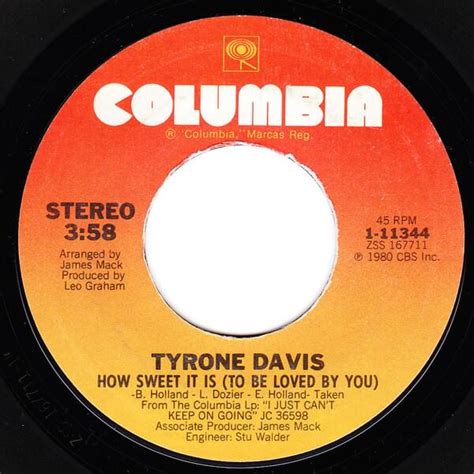 Tyrone Davis How Sweet It Is To Be Loved By You Lyrics Genius Lyrics