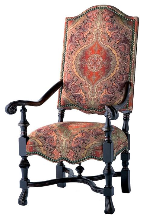 Collection by ruff cut wood and metal. Unique and fancy carved wood frame tall back arm chair
