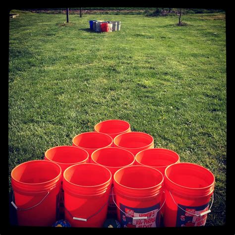 Our Version Of Giant Beer Pong We Call Ours Beer Bucket Yard