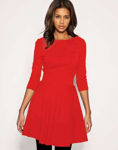 It makes you look like having a perfect figure. Red Fit and Flare Dress Picture Collection | DressedUpGirl.com