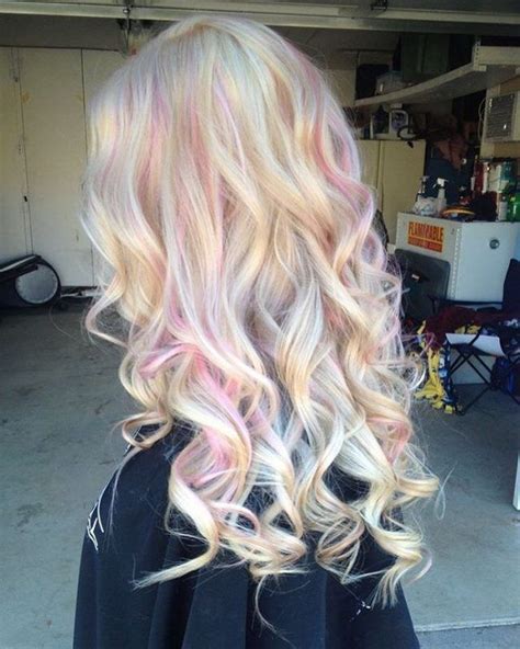 Blonde And Pink Swirls Pink Blonde Hair Blonde Hair With Highlights Hair Styles