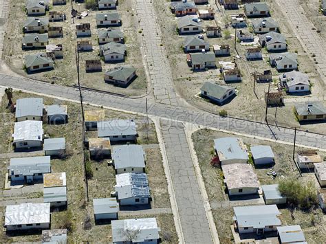 Aerial View Abandoned Homes In A Modern Ghost Town Eagle Mountain