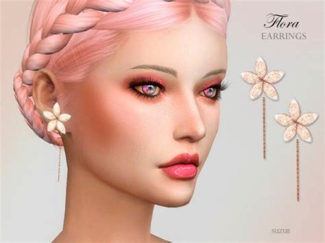 Flora Earrings By Suzue At Tsr Sims 4 Updates