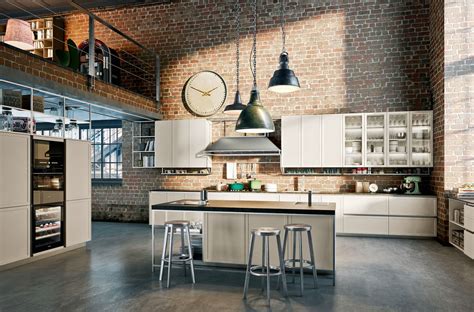 È caratterizzata dalla finitura in legno bellagio di aran cucine è caratterizzata dalla grande cappa in stile industriale e dalla ghiacciaia di sapore rétro. Arredamento stile industriale in poche mosse - Polkadot