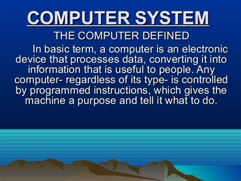 Basics Of Computer System Ppt