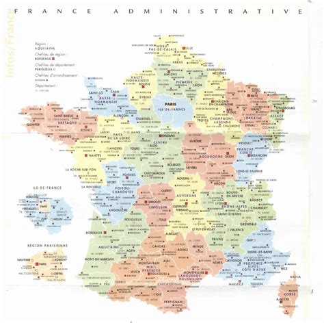 Carte De France Divisions Regions Departements Et Villes Images