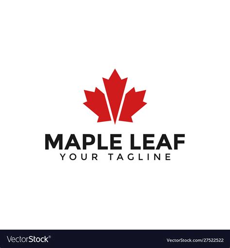 Canada Red Maple Leaf Logo Design Template Vector Image