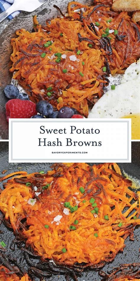 Sweet Potato Hash Browns Shredded Sweet Potatoes Recipe