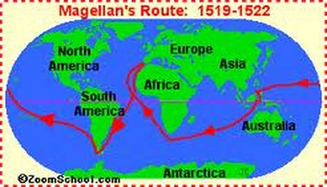 Sailing Around The World Magellan Magellans Route