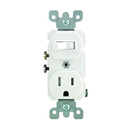 Leviton 15 Amp Tamper Resistant Combination Switch And Outlet White