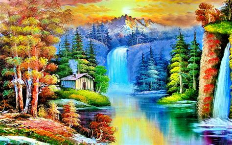 High Definition Quality Desktop Wallpapers Beautiful Sunset Waterfall