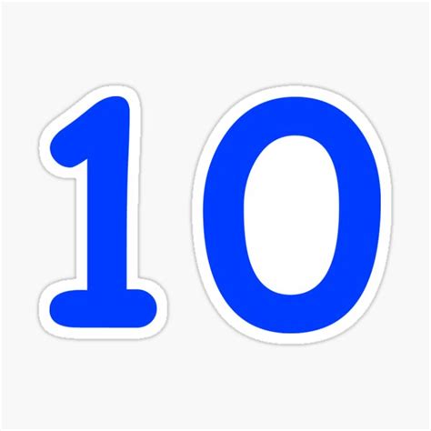 Number 10 Ten Birthday T Sticker For Sale By Shariss Redbubble