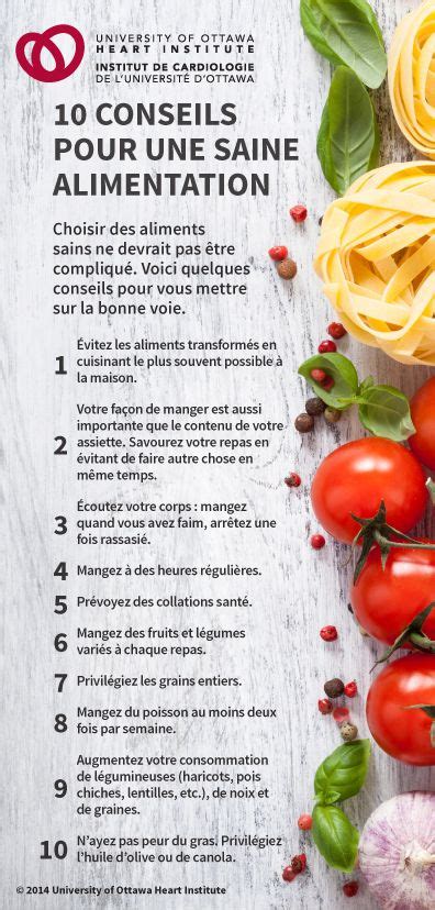 Dix Choses à Savoir Au Sujet Dune Saine Alimentation Institut De