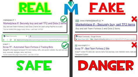 The Difference Between A Real And Fake Website Marketplacetf And
