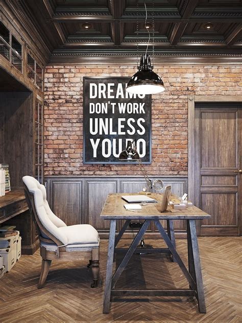 25 Awesome Rustic Home Office Designs Office Rustic Home Offices