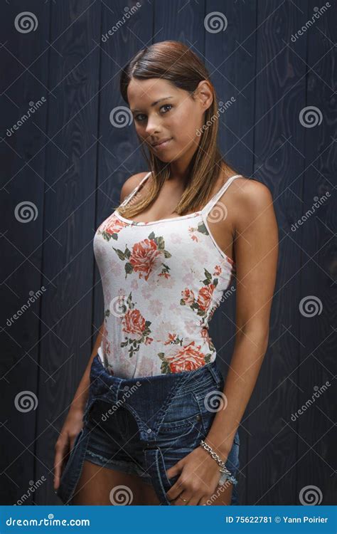 Beautiful Woman In Tank Top Stock Image Image Of Stylish Glamour 75622781