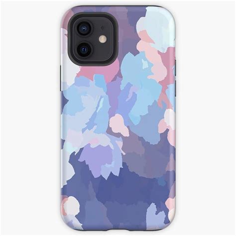 Abstract Flowers Design 1 Purple And Blue Iphone Case By Rucni