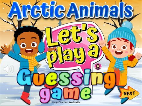 Arctic Animals Guessing game and Fun facts Winter Powerpoint game