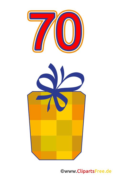 Gut einladung 70er geburtstag und einladungen zum 70 kostenlos. Geschenk zum 70 Geburtstag Clipart gratis