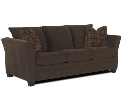 This sleeper sofa is a hefty 105 inches long, and it features durable polyester upholstery available in three neutral colors. Contemporary Queen Air Coil Mattress Sofa Sleeper by ...
