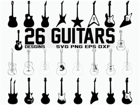 Musical Instrument Svg Guitar Svg Music Note Guitar Vinyl Music Clipart