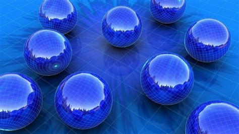 Digital Art Minimalism Blue 3d Cgi Ball Sphere