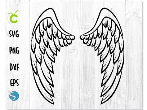 Silhouette Angel Wings Svg 312 Svg File Cut Cricut