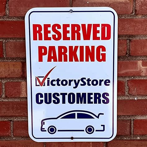 Reserved Parking Custom Logo Aluminum Sign 18x24 Inches Victorystore
