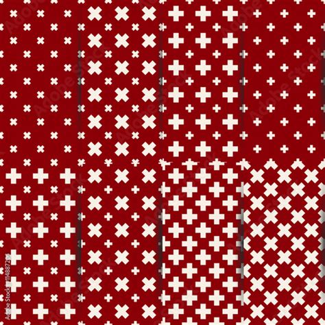 Seamless Pattern Of Cross Vector Illustration Stock Image And