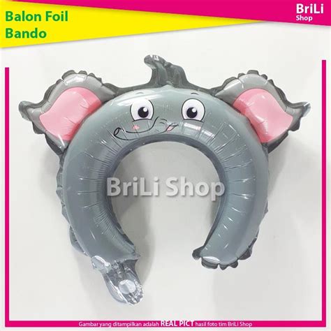 Jual Balon Foil Bando Karakter Hewan Gajah Binatang Animal Shopee