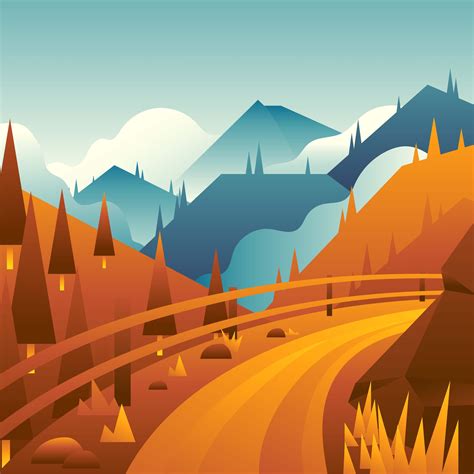 Mountain Path Landscape Vector. Choose from thousands of free vectors ...