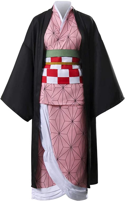 Buy Kamado Nezuko Cosplay Costume Anime Haori Women Girls Kimono Outfit