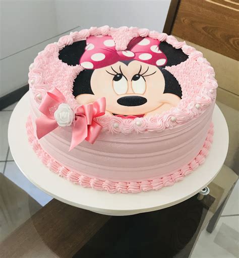 Bolo Da Minie Rosa Pastel De Minnie Mouse Tortas De Cumpleaños De