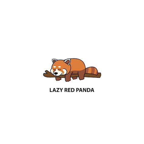 Premium Vector Lazy Red Panda Sleeping