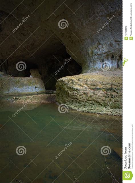 Underground Cave Water Stock Photo Image Of Spooky 107081818