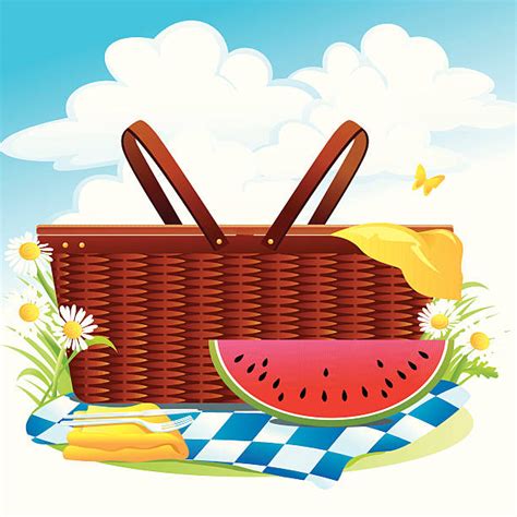 Royalty Free Picnic Basket Clip Art Vector Images And Illustrations Istock
