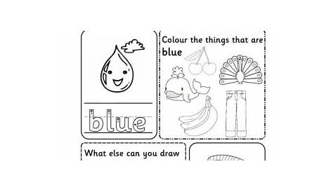 Mister Kindergarten Blue Worksheet
