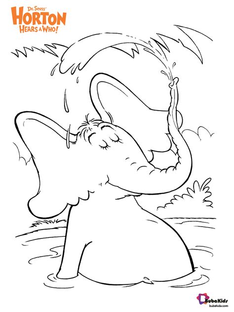 Horton the elephant dr seuss horton hears a who free download coloring pages - BubaKids.com