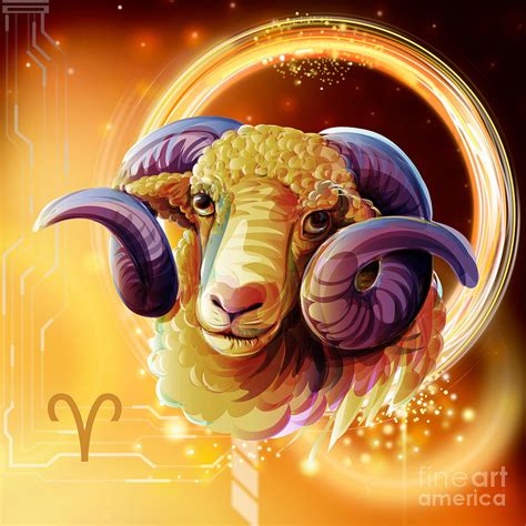 Horoscope Signs Aries Digital Art By Peter Awax Fine Art America