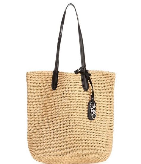 Michael Kors Eliza Large North South Raffia Tote Bag Dillards